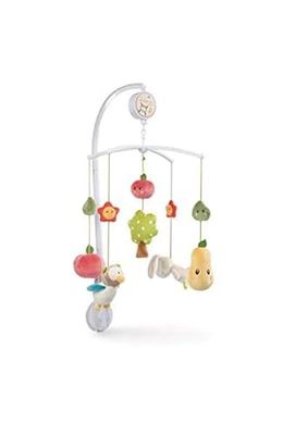 NICI 48511 Muziekmobiel met Konijn en Uil 40 cm, Kleurrijk I Babymobiel met 5 verwijderbare Figuren en Bed Bevestiging, in Geschenkverpakking I Baby Bed Accessoires - multi kleuren