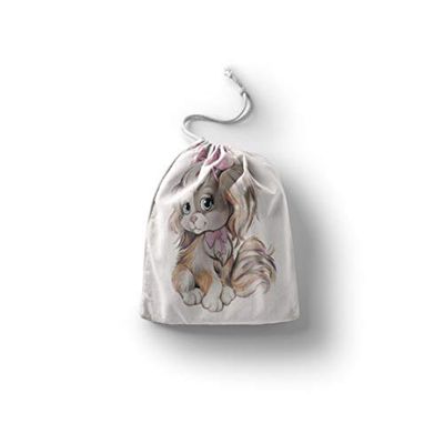Bonamaison Printed Cotton Produce Bag with Drawstring, Reusable Grocery Bag, Biodegradable Eco-Friendly Bags, Travel Pouch, Sachet Bags, Shopping Bag, Eco Friendly, Foldable, Size: 30x40 Cm