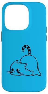 snirt Little Lazy Cat Funny T-Shirt Kitten Design Case for iPhone 14 Pro
