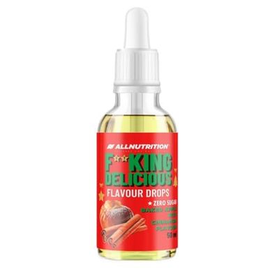Allnutrition Fitking Delicious Flavour Drops, Baked Apple with Cinnamon - 50 ml.