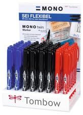 MONO TWIN - Expositor 48 rotuladores permanentes con doble punta fina y gruesa (24x OS-TME33; 12x OS-TME25; 12x OS-TME15)