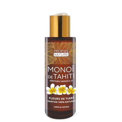 Véritable Monoï de Tahiti A.O - Coco et Fleurs de Tiaré - Fabriqué à Tahiti - 100ml - Propos'Nature