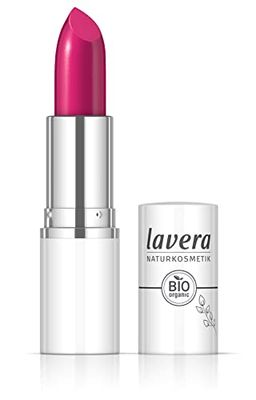 lavera Cream Glow pomadka do ust - różowa Universe 08 - intensywny kolor - błyszczące wykończenie - wysoki komfort noszenia - trwałość do 6 godzin - wegańska - naturalny kosmetyk (1 x 18 g)