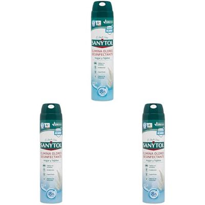 Ambientador sanytol desinfectante para hogar y tejidos spray bote de 300 ml (Paquete de 3)