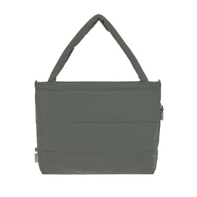 LÄSSIG Bolso cambiador para bebé con fijación para cochecito de bebé, color verde oliva