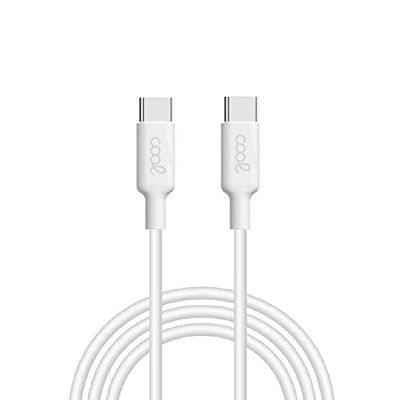 Cool universele USB-kabel, type C naar type-C, 1 m, wit, 3 Amp