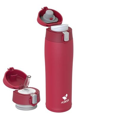 AORIN Borraccia Termica, Bottiglia in Acciaio Inox 18/8, 350ml/500ml/750ml Borraccia Bambini, Bottiglia Termica Senza BPA e Perdite, Thermos per Sport, Outdoor, Biciclette e Pendolarismo
