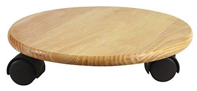 Verdemax 5152 - Carrito Redondo de Madera con 3 Ruedas (30 cm de diámetro)