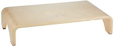 EARTHLITE Houten trapkruk - 18cm hoog, groot oppervlak, sterke en stabiele bedstap, voetkruk, massage step-up