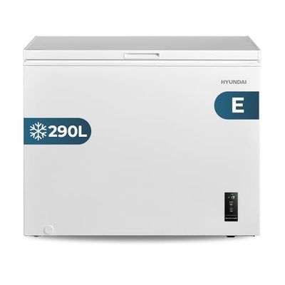 Hyundai Congelador Horizontal Blanco HCH300EDW00. Capacidad 290 Litros, 2 Cestas, Bajo Nivel Sonoro, Eficiencia Energética Clase E
