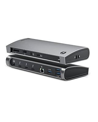 Station d'accueil ALOGIC Thunderbolt 4 Blaze 11-en-1, 3xUSB-C 4.0, 3xUSB-A 3.1 Gen 2, 1xUSB-A 2.0, 96W PD, 4K@60Hz, Prise Audio, Ethernet, Lecteur de Carte SD, Windows, Mac et Chromebook Compatible.