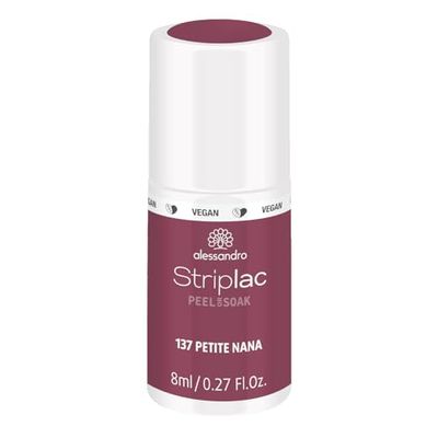alessandro Striplac Peel or Soak – Vegan Petite Nana – Smalto LED viola – per unghie perfette in 15 minuti, 8 ml