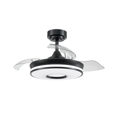 Levitantes Black Ceiling Fan 3 Blades, 48W 4800lm, Adjustable Temperature, Control, Memory