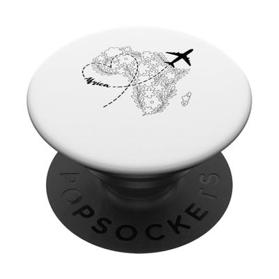 África Floral Continente Corazón Avión Aventura Viajero PopSockets PopGrip Adhesivo