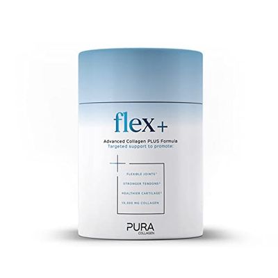 Pura Powdered Collagen Supplement (Flex +) | Hydrolysed Collagen Peptides with Vitamin C & Manganese | 284g (28 Servings)