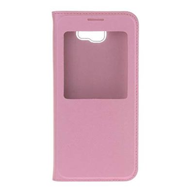 Carcasa de telefono for Galaxy A7 (2017) / A720 Litchi Texture Horizontal Flip Funda de Cuero con ID de Pantalla de Llamada (Negro) (Color : Pink)