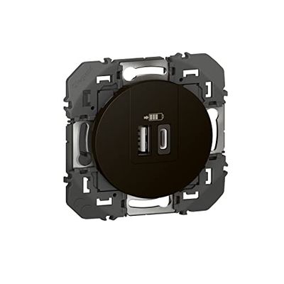 Legrand LEG95288 Dooxie USB-oplader met 2 USB-poorten, A 15 W, zwart