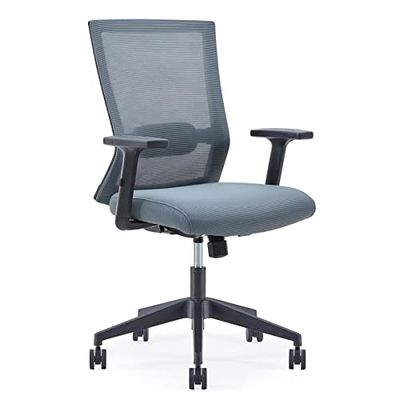 Sunon Bureaustoel, directiestoel, ergonomische bureaustoel, draaistoel met stille rol, ademend netweefsel, managersstoel met verstelbare armleuningen, zithoogteverstelling