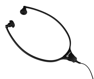 Geemarc Casque d’Écoute Stéthoscopique avec Connecteur Jack 3.5 et Câble de 2 Mètres - Intra-auriculaire - Compatible avec Téléphone Portable, Ordinateur et Tablette