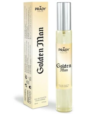 Prady - Eau de Toilette Golden Man - 33 ML - Parfum audacieux et sophistiqué pour une présence remarquable.