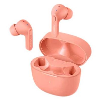 PHILIPS TAT2206PK/00 Auriculares Bluetooth con Micrófono/Resistentes a Salpicaduras y Sudor, 18h de Reproducción, Ajuste Cómodo/Auriculares Inalámbricos/Earbuds, Rosa