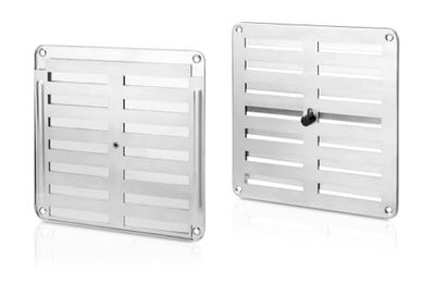Zarivy Grille en Aluminium réglable 170 x 170 mm, avec Finition Naturelle, idéale pour ventiler Les espaces et régler Le Flux d'air.