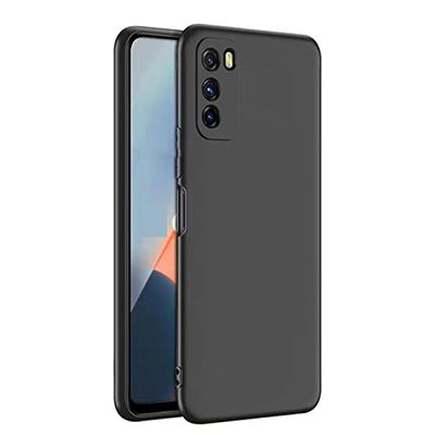 Hoes compatibel met Vivo T1 5G, ultradun TPU zacht frame, hoes, camerabescherming en schermbescherming, anti-vingerafdruk, volledige bescherming, stootvast, zachte telefoonhoes, zwart