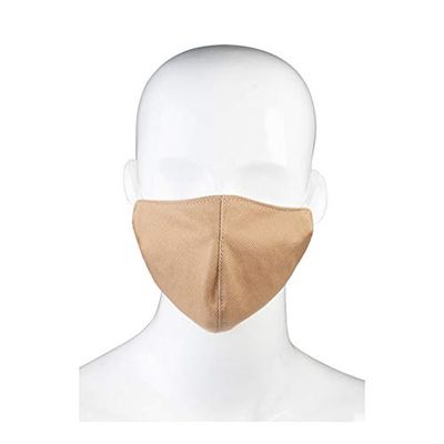 PFIFF 102914 Masque facial double couche en tissu Beige Taille XL