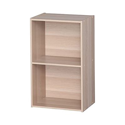 Iris Ohyama, kantoorplank/boekenkast/archiefkast/houten kast/kantoor basisplank, Modulair, kantoor, woonkamer, studeerkamer - Office Basic Rack - CX-2FN - LichtBruin