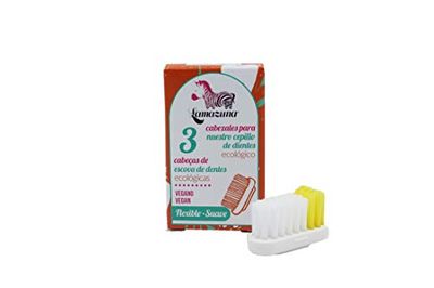 Lamazuna Lot de 3 recharges pour brosses à dents Lamazuna Dureté douce 50 ml