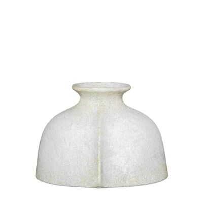 JARRÓN CERAMICA 20CM BLANCO RÚSTICO_28X23X20CM