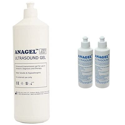 Anagel Ultrasound Gel 1L & 250ml Ultrasound Transmission Gel - Pack of 2