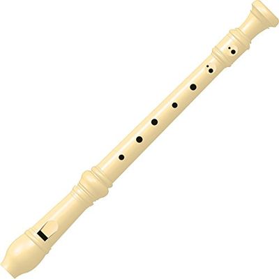 Maped 040702 kunststof fluit, greepgat "Barok", wit