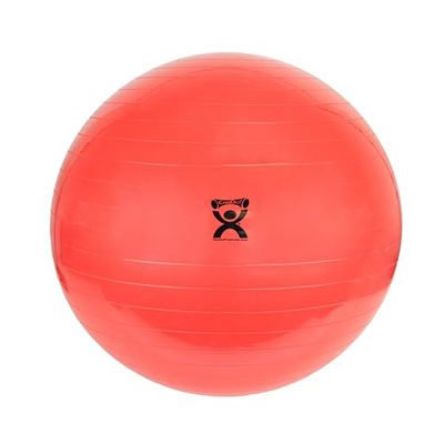 CanDo Exercise Ball, non-slip, inflatable, red, 75cm
