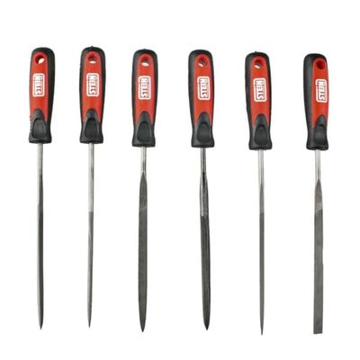 Juego de 6 limas mini de plástico, ligeras y resistentes, ideales para trabajos de precisión en manualidades y reparaciones.
