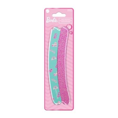 BARBIE – 2 Lime per Unghie Bambina e Donna – Abrasiva e Delicata – Forma Curva Confortevole – Accessorio Manicure Pratico e Stiloso – Prodotto Ufficiale Barbie