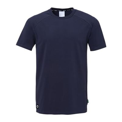 uhlsport ID T-Shirt Fitness Maglietta per Bambini e Adulti – Maglietta da Calcio – Traspirante e Confortevole, Blu Marino, 8 Anni