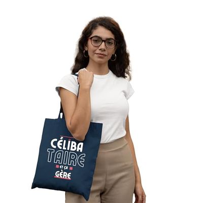 Republic of California Tote Bag Single en It Gère – grappig en praktisch modeaccessoire, Marineblauw, 38 X 42 CM, Utility