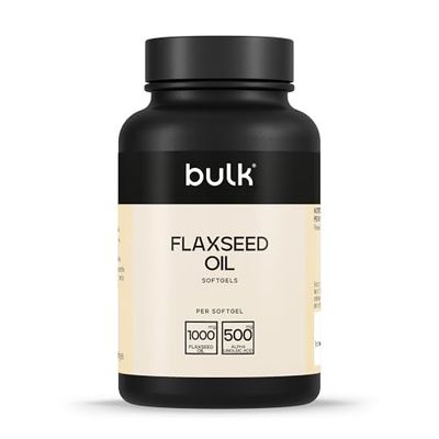 Bulk Flaxseed Oil Softgels, 3000 mg Per Serving, Omega 3 6 9, Pack of 90, 30 Servings, Packaging May Vary