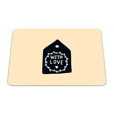 Bonamaison, Tappetino per mouse rettangolare, con stampa digitale, antiscivolo, per ufficio e casa, dimensioni: 22 x 18 cm