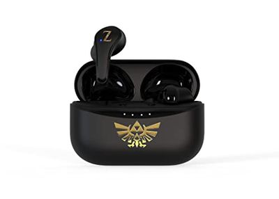 OTL Technologies Ecouteurs sans Fil Bluetooth V5.0 pour Enfant Zelda avec boîtier de Chargement. Noir