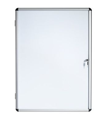 Bi-Office Vitrine d'Affichage Interieur Enclore, Tableau Blanc Magnétique Verrouillable, 367 x 500 mm, 2 x A4