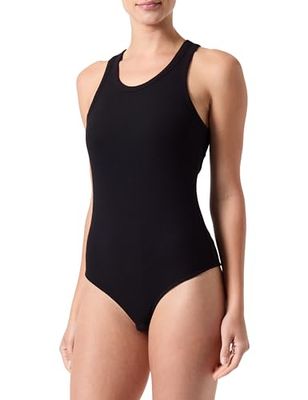 PIECES Women's Pcanibi Sl Bra Bodystocking Bc Body, Black, XS