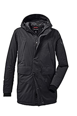Killtec KOW 115 MN PRK Parka Funzionale con Cappuccio, Nero, M Uomo