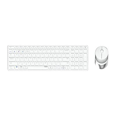 Rapoo 9750M clavier Souris incluse RF sans fil + Bluetooth QWERTZ Allemand Blanc