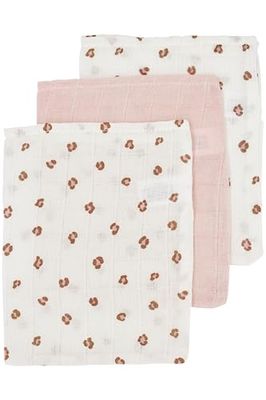 Meyco Baby Mini Panther toallitas, 3 piezas (franelas, franelas para bebé de algodón 100%, absorbentes y de secado rápido, multifuncionales), rosa suave