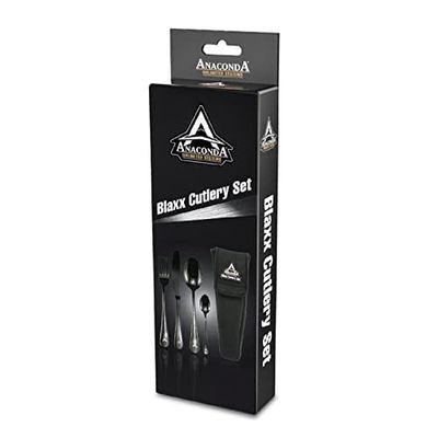 Saenger Anaconda Blaxx Cutlery Twin Set voor volwassenen, 8 stuks