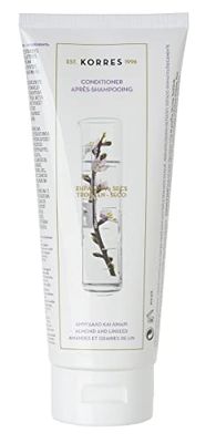 KORRES Almond och Linseed balsam för torrt, skadat hår, silikon- och parabenfri, vegansk, 200 ml