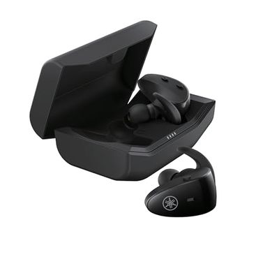 Yamaha TW-ES5A Auriculares In-Ear Deportivos True Wireless Bluetooth con Listening Care, Micrófono con Diseño Avanzado, Resistente al Agua y al Sudor IPX7 - Negro