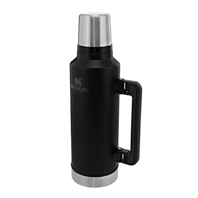 Stanley Classic Legendary Botella Termica 1.9L - Mantiene Frío o Calor 45 Horas - Termo Cafe - Cantimplora Acero Inoxidable - Sin BPA - Apto Para Lavavajillas - Matte Black